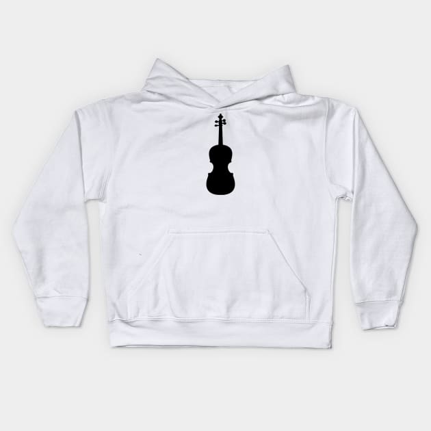 Violin vector silhouette Kids Hoodie by Redbooster